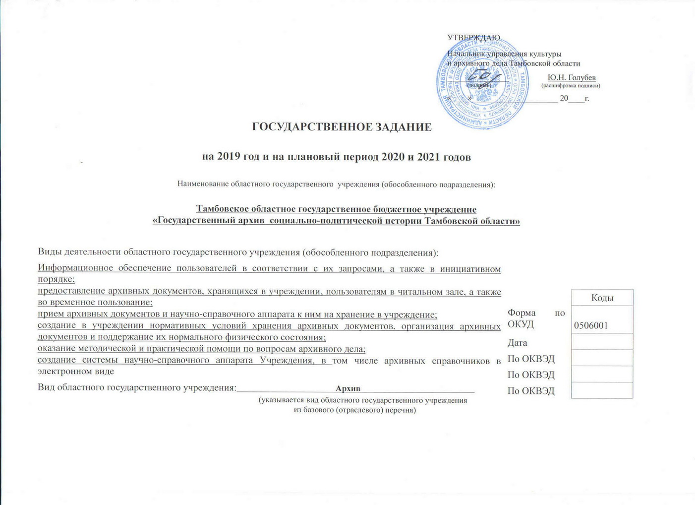 Подробнее о статье Государственное задание ТОГБУ «ГАСПИТО» на 2019 г.