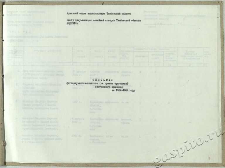 Подробнее о статье Опись №2