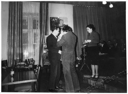 Подробнее о статье Вечер, посвященный 60-детию ВЛКСМ, проходивший в клубе творческих работников (Ед.хр. 2845)