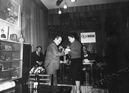 Подробнее о статье Вечер, посвященный 60-детию ВЛКСМ, проходивший в клубе творческих работников (Ед.хр. 2848)