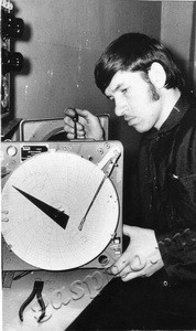 Подробнее о статье Электрослесарь КИП, секретарь бюро ВЛКСМ цеха № 1 производственного объединения «Краситель» Юрий Шитов (Ед.хр. 3229)