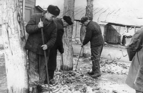 Подробнее о статье Рабочие завода «Ревтруд» на коммунистическом субботнике (Ед.хр. 3318)