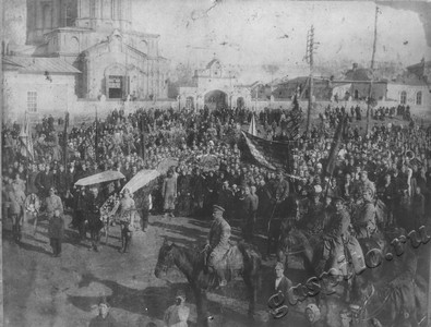 Подробнее о статье Похороны участников гражданской войны Бочарова и Климушина (Ед.хр. 4500)