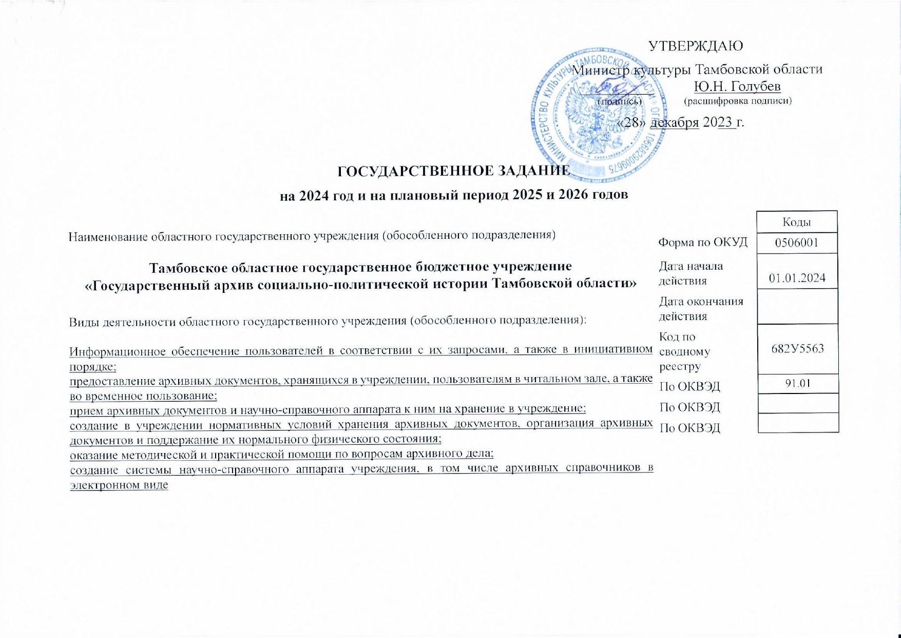 Подробнее о статье Государственное задание ТОГБУ «ГАСПИТО» на 2024 г.