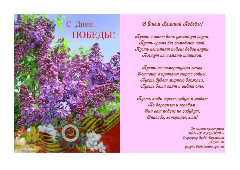 Подробнее о статье Поздравляем посетителей сайта с Днём Великой Победы!